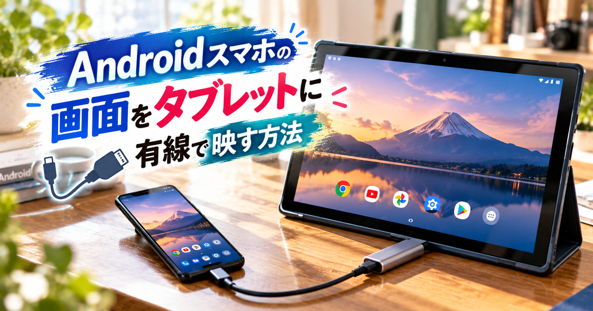 Androidスマホの画面をタブレットに有線で映す方法｜互換性チェックからトラブル対処まで失敗しない接続ガイド