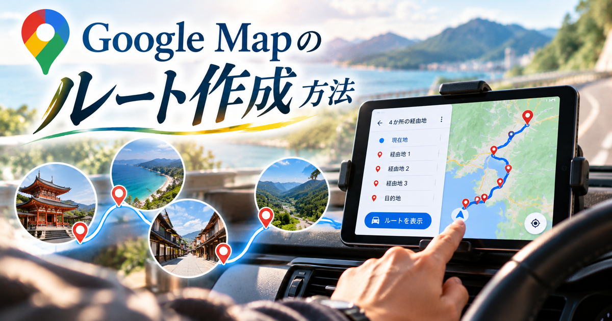 Google Mapのルート作成方法｜経由地を決めて経路を作ろう！