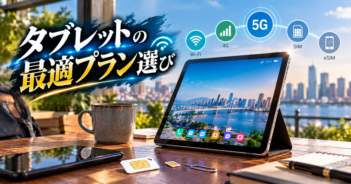 失敗しないタブレット通信の最適プラン選び｜利用シーン別データ目安で月額を節約