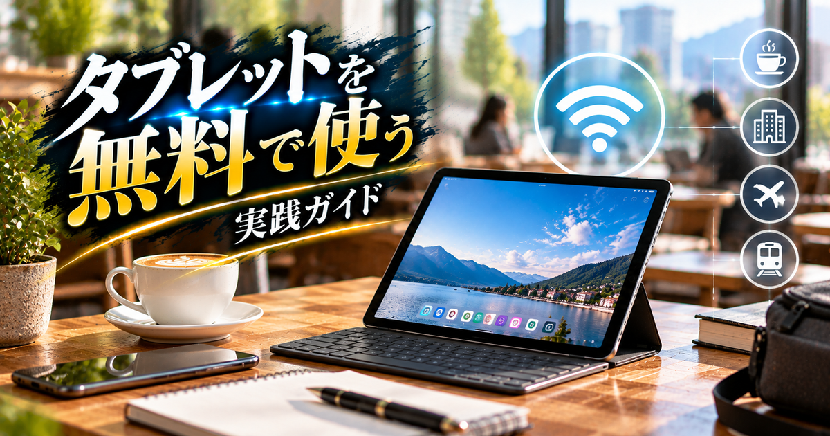 タブレットを無料で使う実践ガイド｜公衆Wi-Fiと回線キャンペーンで通信費をゼロにする最短手順と安全対策